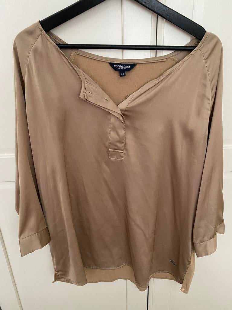McGregor blouse beige zand kleur, Ophalen of Verzenden, Zo goed als nieuw, Maat 42/44 (L), Beige