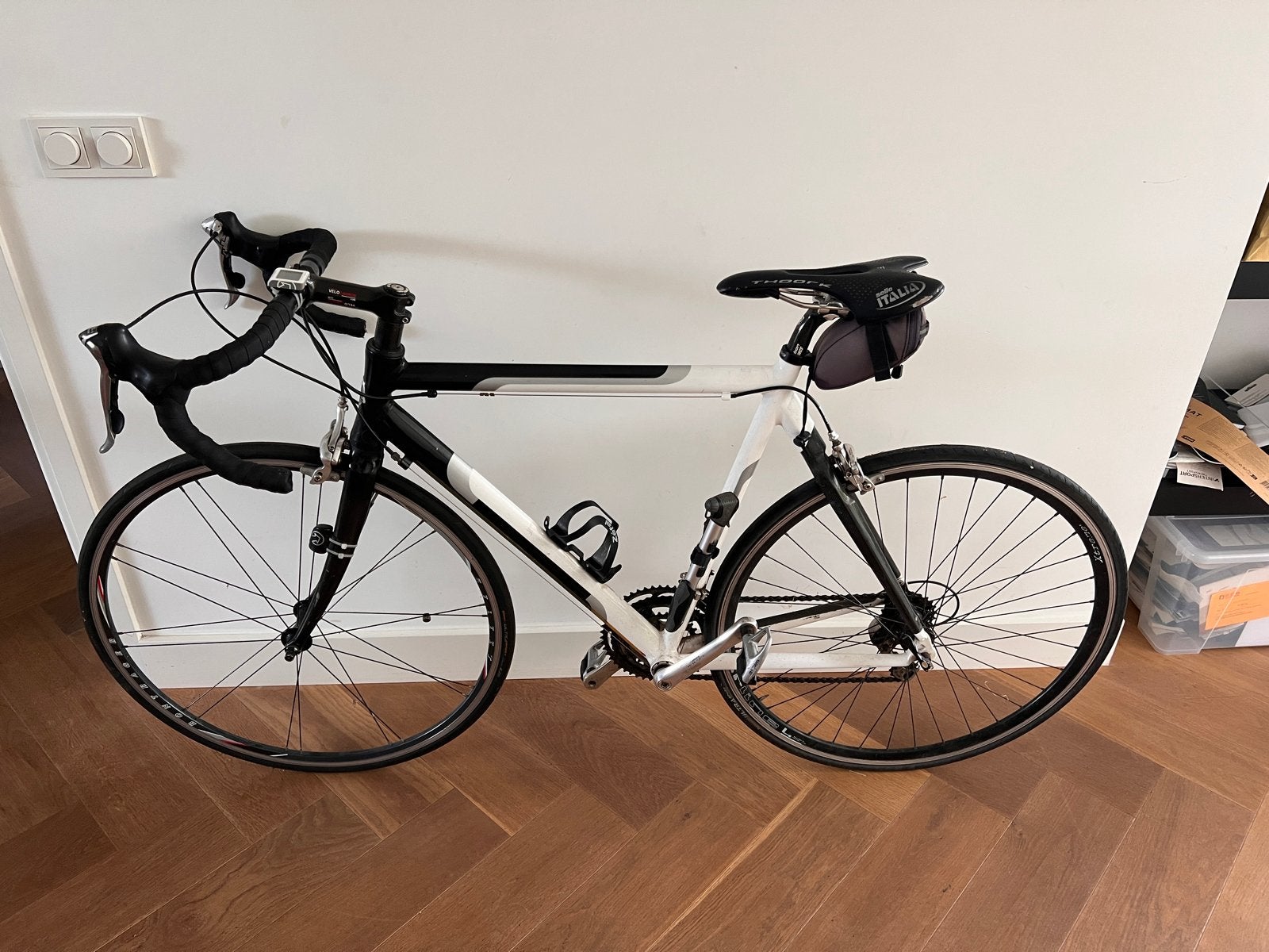 Massini Racefiets 57  met Shimano Ultegra en Carbon Stuur, Gebruikt, Carbon, Velgrem, 57 tot 61 cm