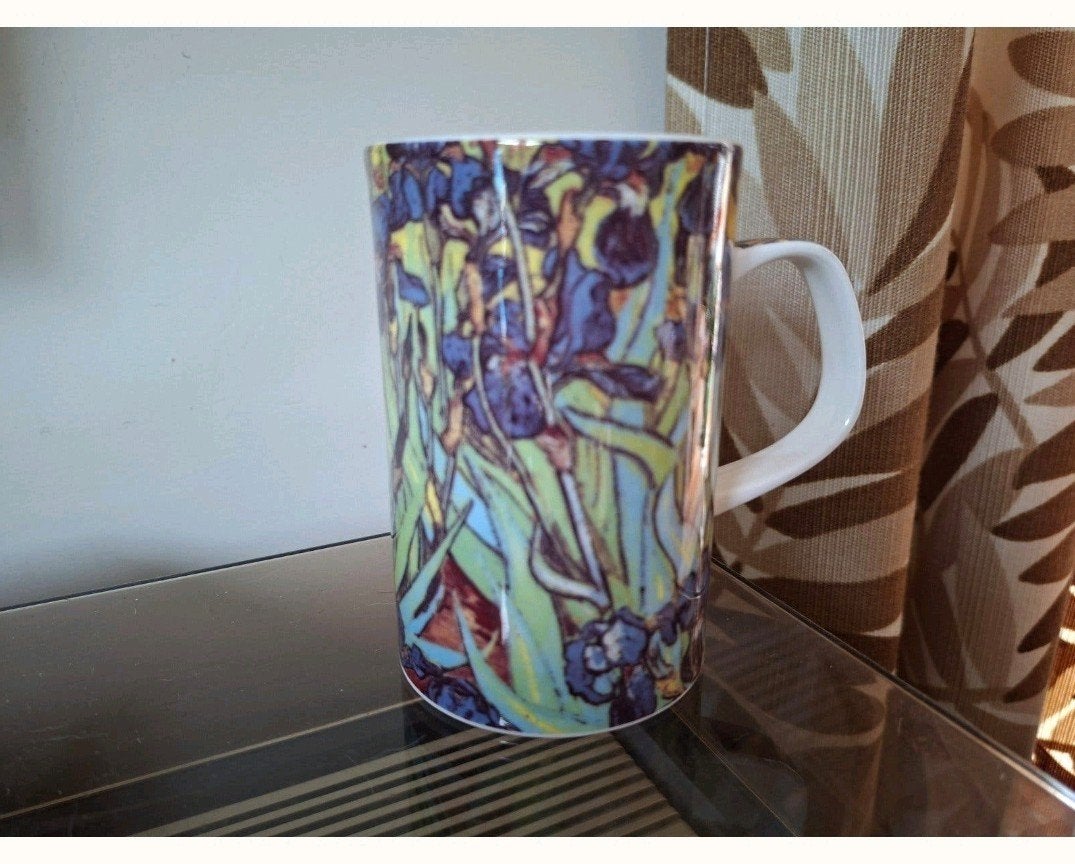 Mooie mok / beker Vincent van Gogh Irises Dunoon, Huis en Inrichting, Ophalen of Verzenden, Zo goed als nieuw, Nvt, Overige stijlen