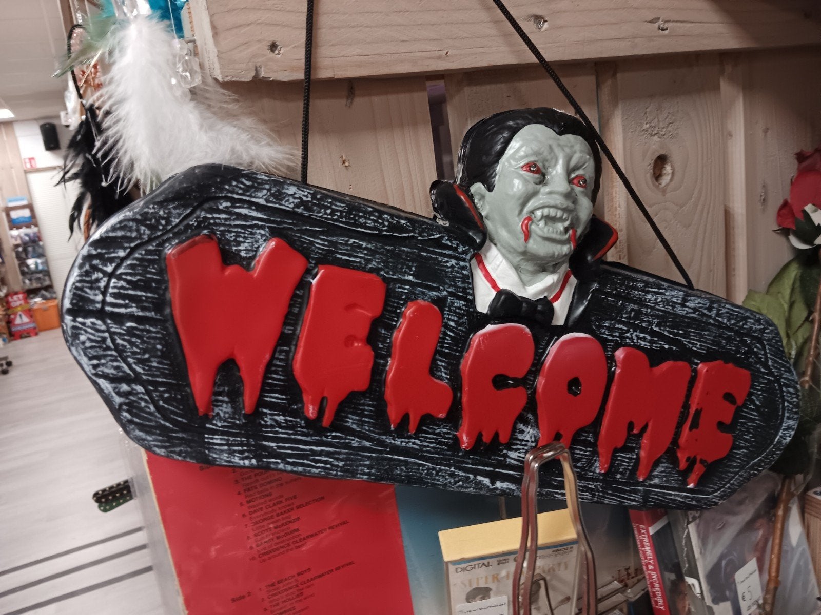 Halloween Welkomstbord Dracula - Griezelige Decoratie, Versiering, Halloween of Griezel, Onbekend, Ophalen of Verzenden