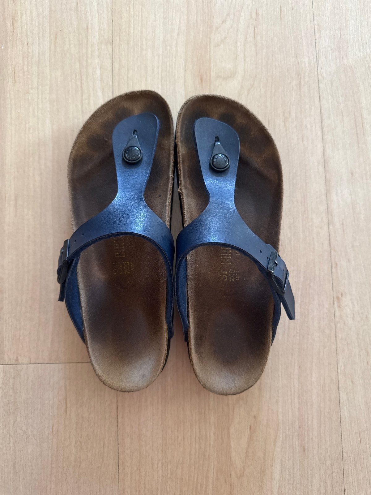 Birkenstock teenslippers - Maat 37, Slippers, Blauw, Ophalen of Verzenden, Gedragen
