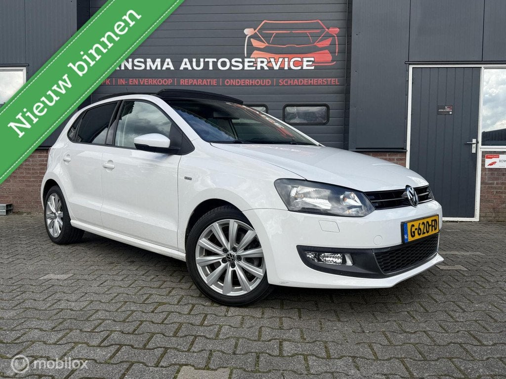 VW Polo 5Drs OpenDak Stoelverwarming Cruise 113DKM, Voorwielaandrijving, Euro 5, Wit, 988 kg