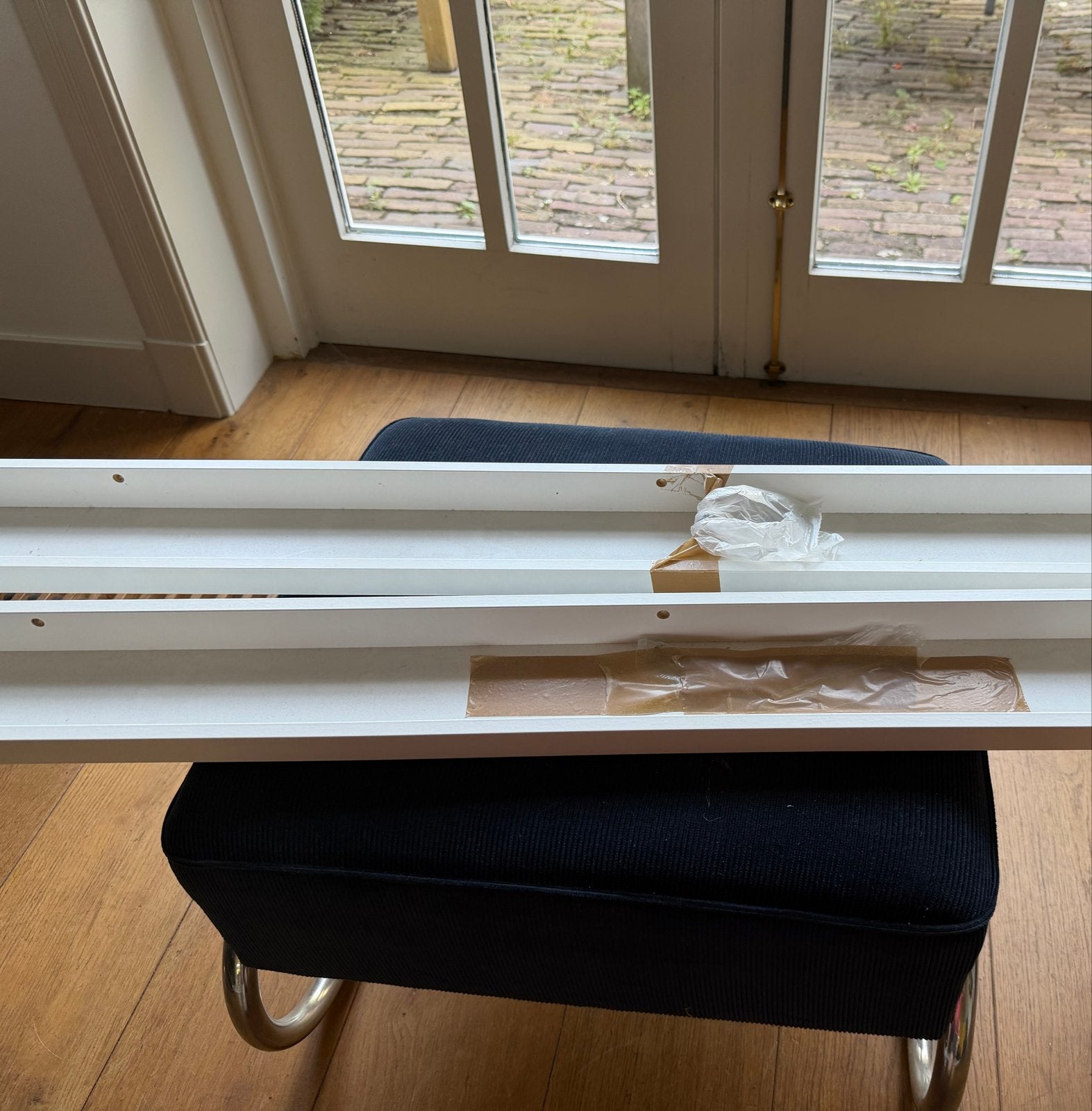 IKEA RIBBA Fotolijstplank Wit 115 cm, Ophalen, Zo goed als nieuw