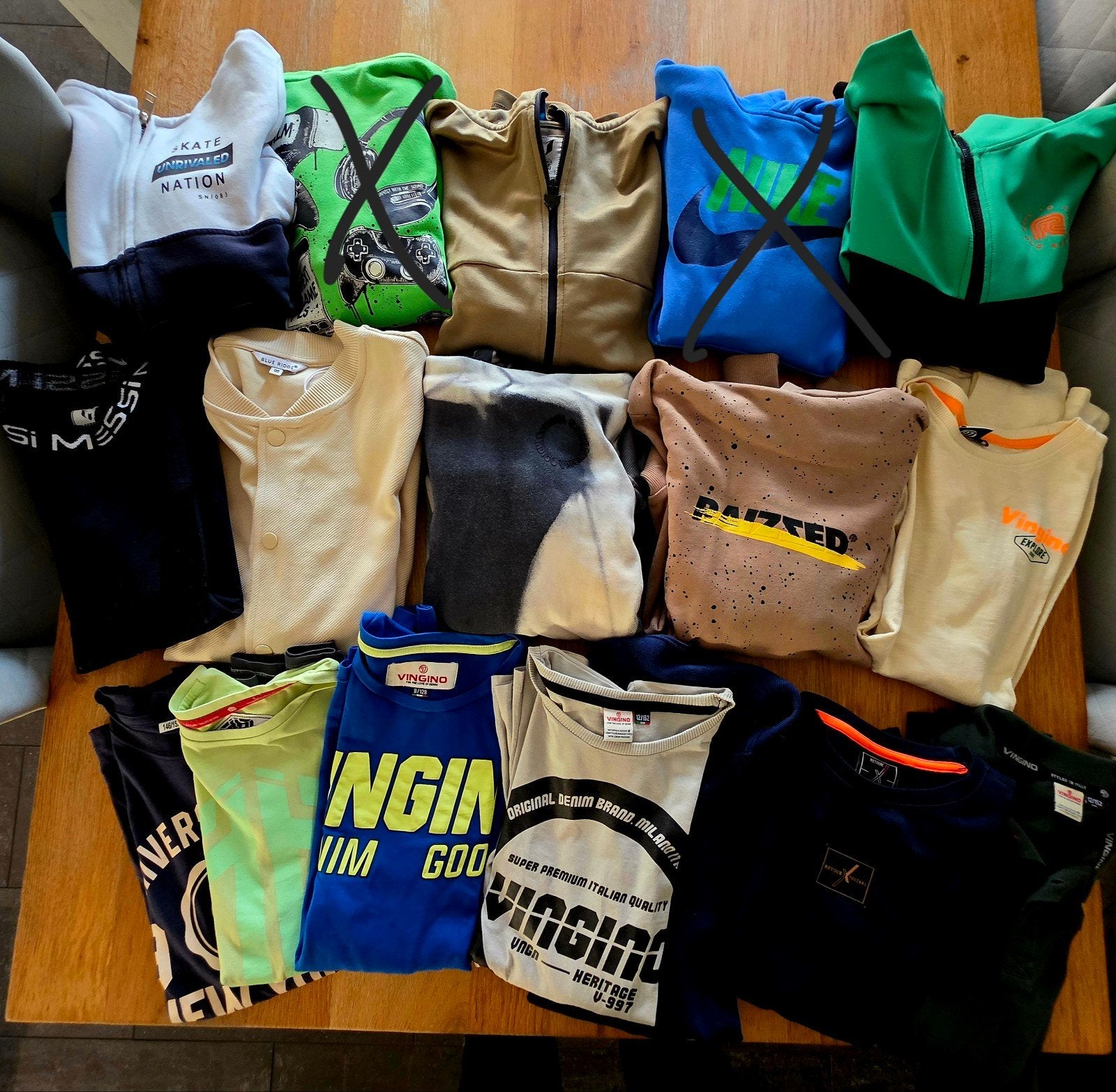 Pakket jongekleding merk 15 stuks maat 152, Ophalen of Verzenden