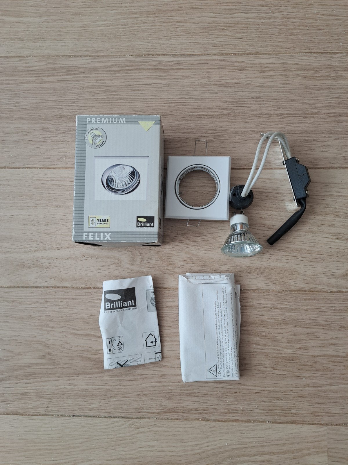 Brilliant Felix inbouwspots (2x) en Philips LED lamp, Gebruikt, Inclusief lichtbron, Ophalen of Verzenden, LED
