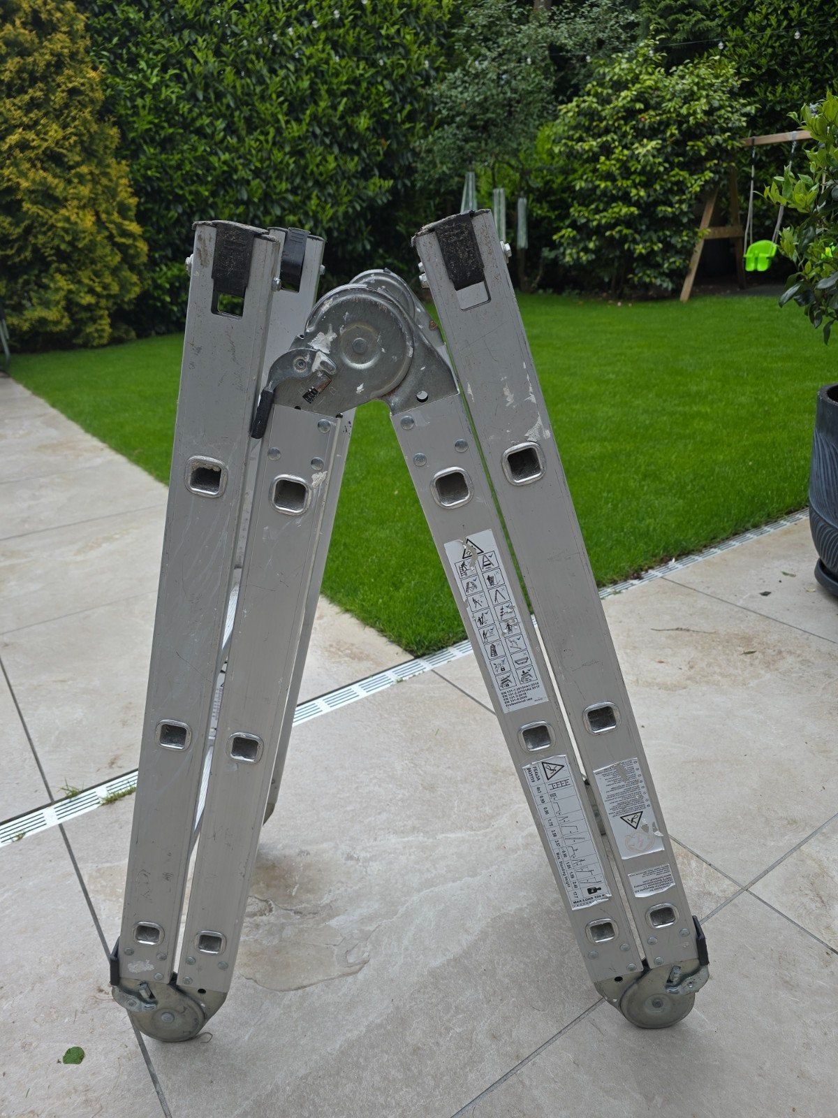 Opvouwbare aluminium ladder/trap - 4x3 sporten, Ophalen