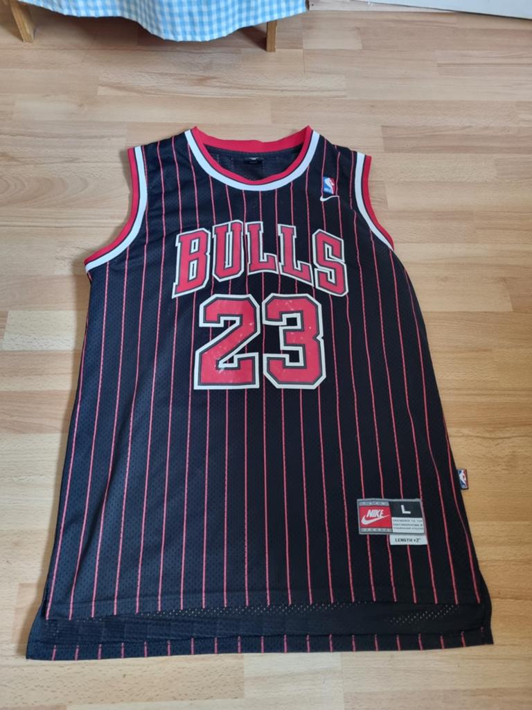 Nike Michael Jordan NBA Basketbal Shirt Maat L Vintage, Maat 52/54 (L), Zwart, Nike, Ophalen of Verzenden