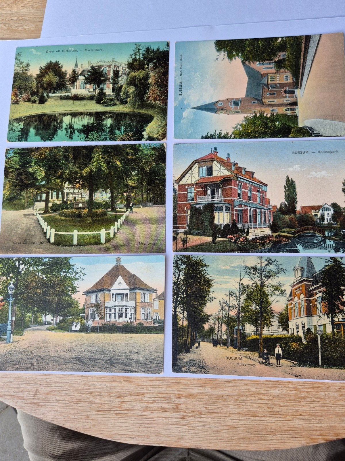 6 mooie oude ansichten van Bussum, Ophalen of Verzenden, 1920 tot 1940, Noord-Holland