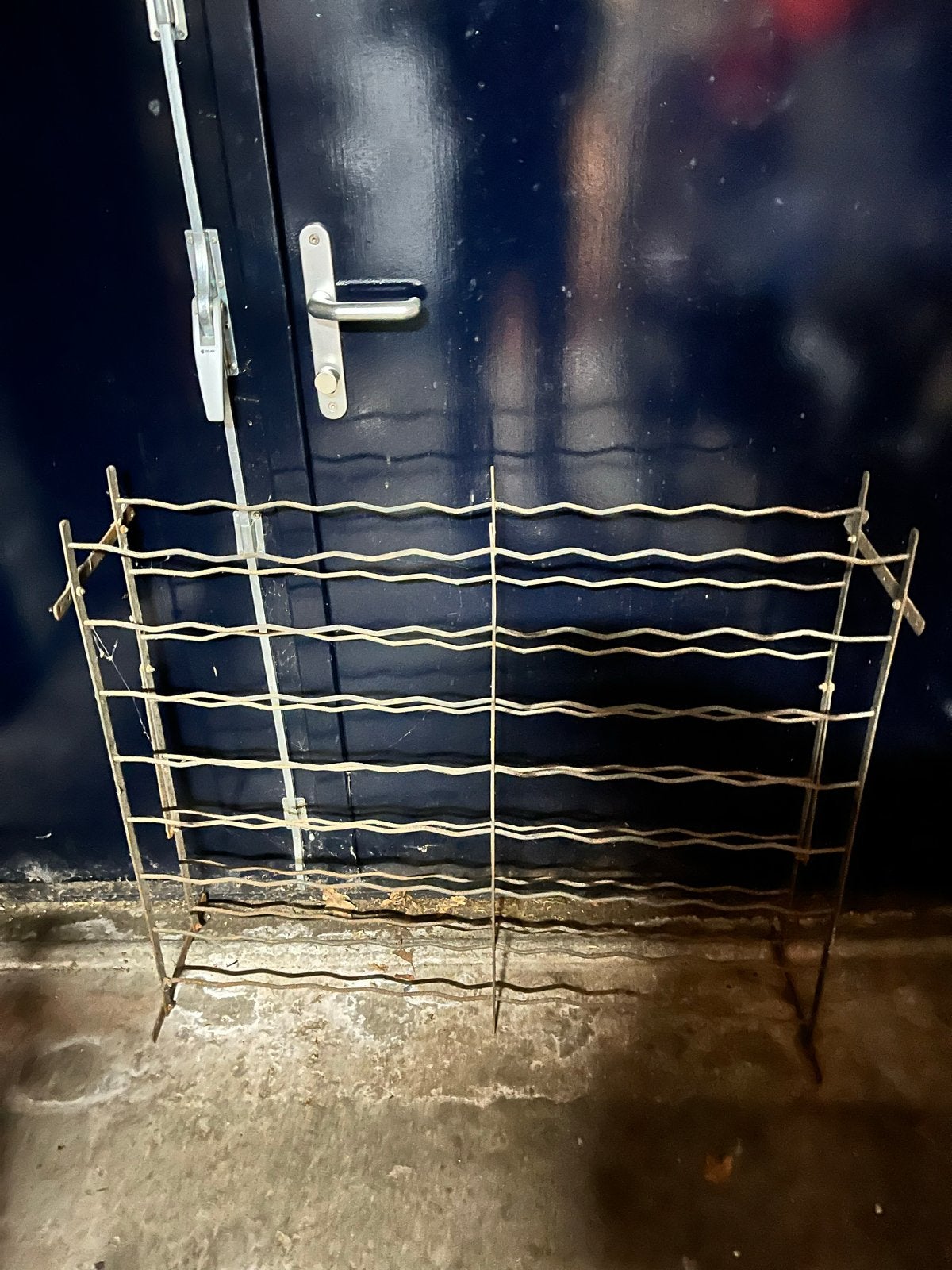 Brocante Wijnflessenrek voor 70 flessen, Ophalen, Gebruikt, Metaal, 25 flessen of meer