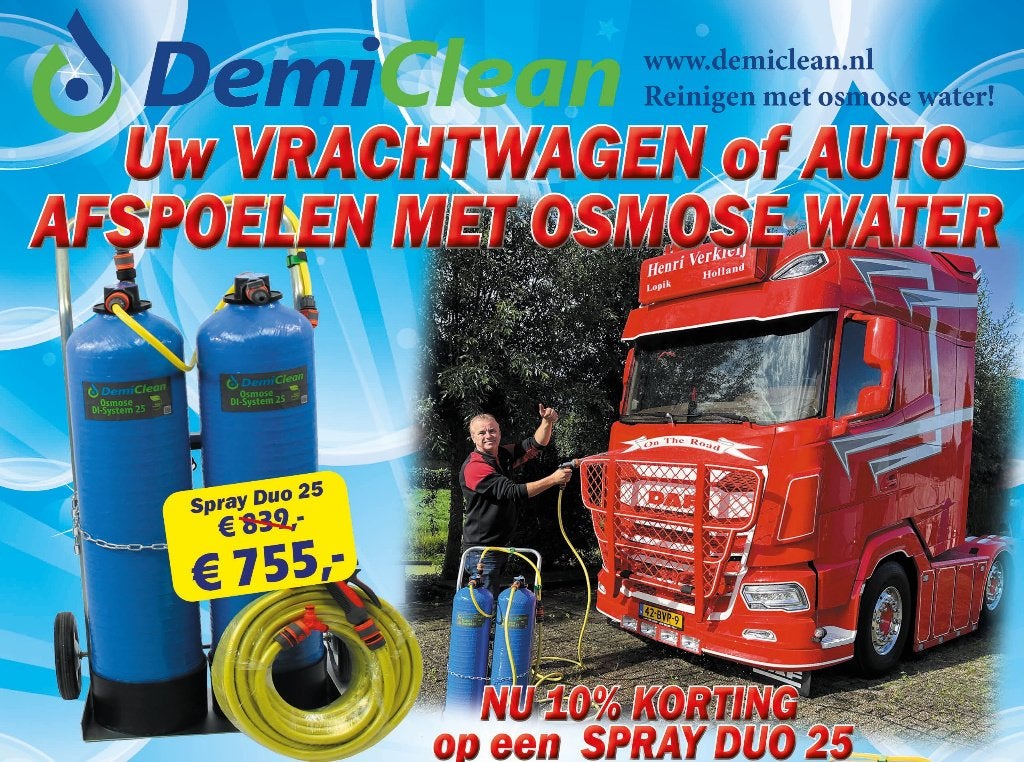 DemiClean – voertuigen afspoelen voor streeploos opdrogen!, Ophalen, Nieuw, Elektrisch, DemiClean