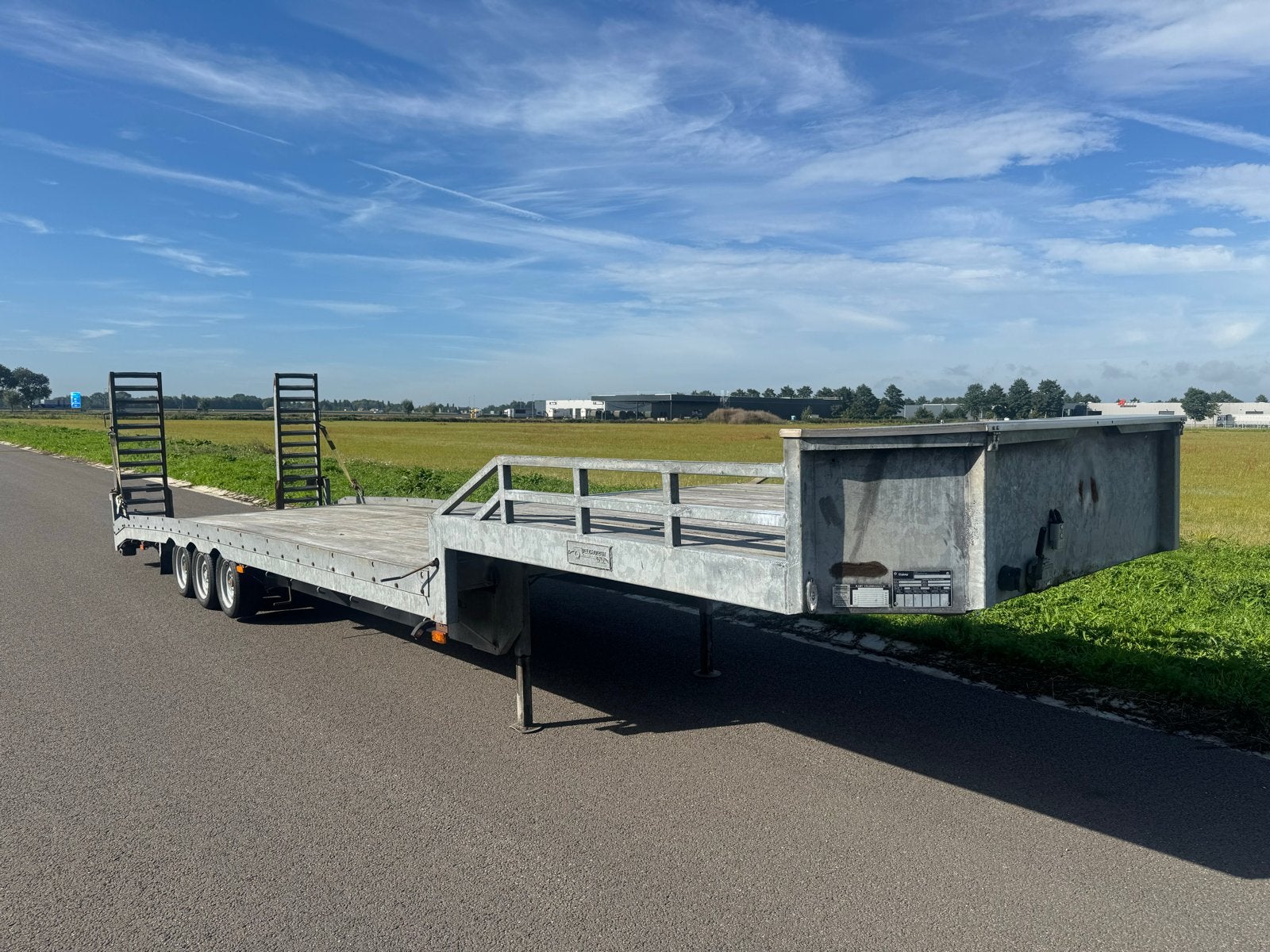 Veldhuizen oplegger/semi dieplader met nieuwe APK, Auto diversen, Ophalen, Gebruikt