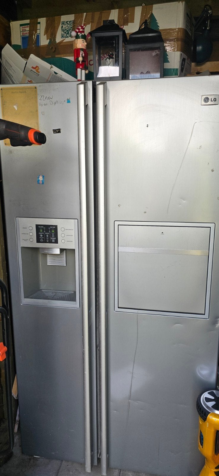 LG Amerikaanse Koelkast met IJsblokjesmachine - Gebruikt, Witgoed en Apparatuur, Ophalen, Gebruikt, 200 liter of meer, 60 cm of meer