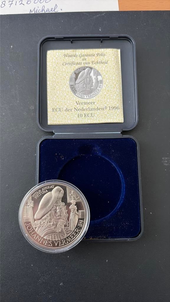 10 ecu Vermeer, Postzegels en Munten, Munten | Nederland, Ophalen of Verzenden, Koningin Beatrix, 10 gulden, Losse munt
