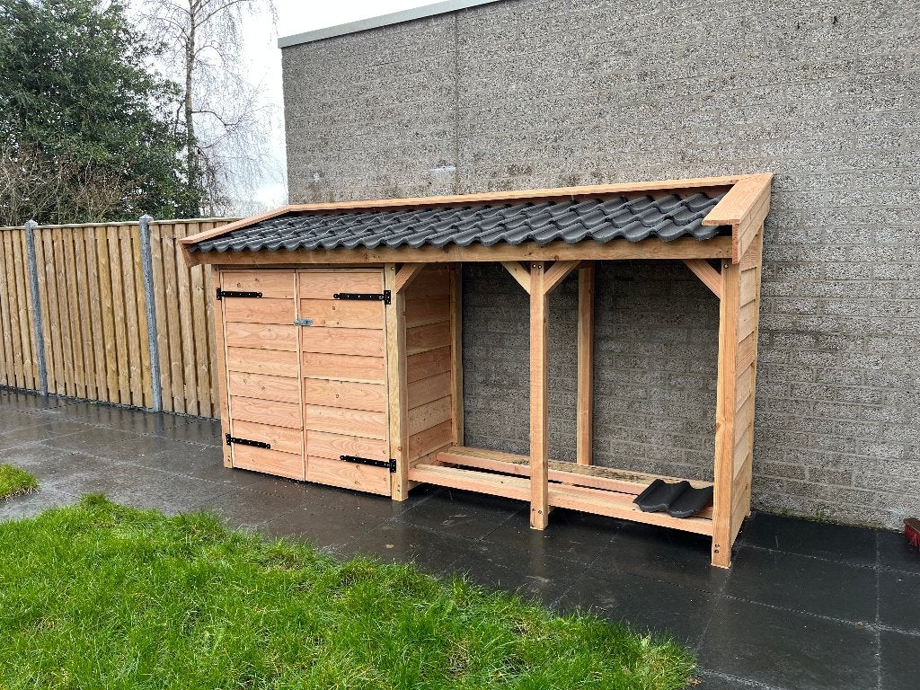 houtberging met tuinkast houtopslag houthok tuin kast, Overige typen, Nieuw, De kroon hout, Info@dekroon-hout.nl