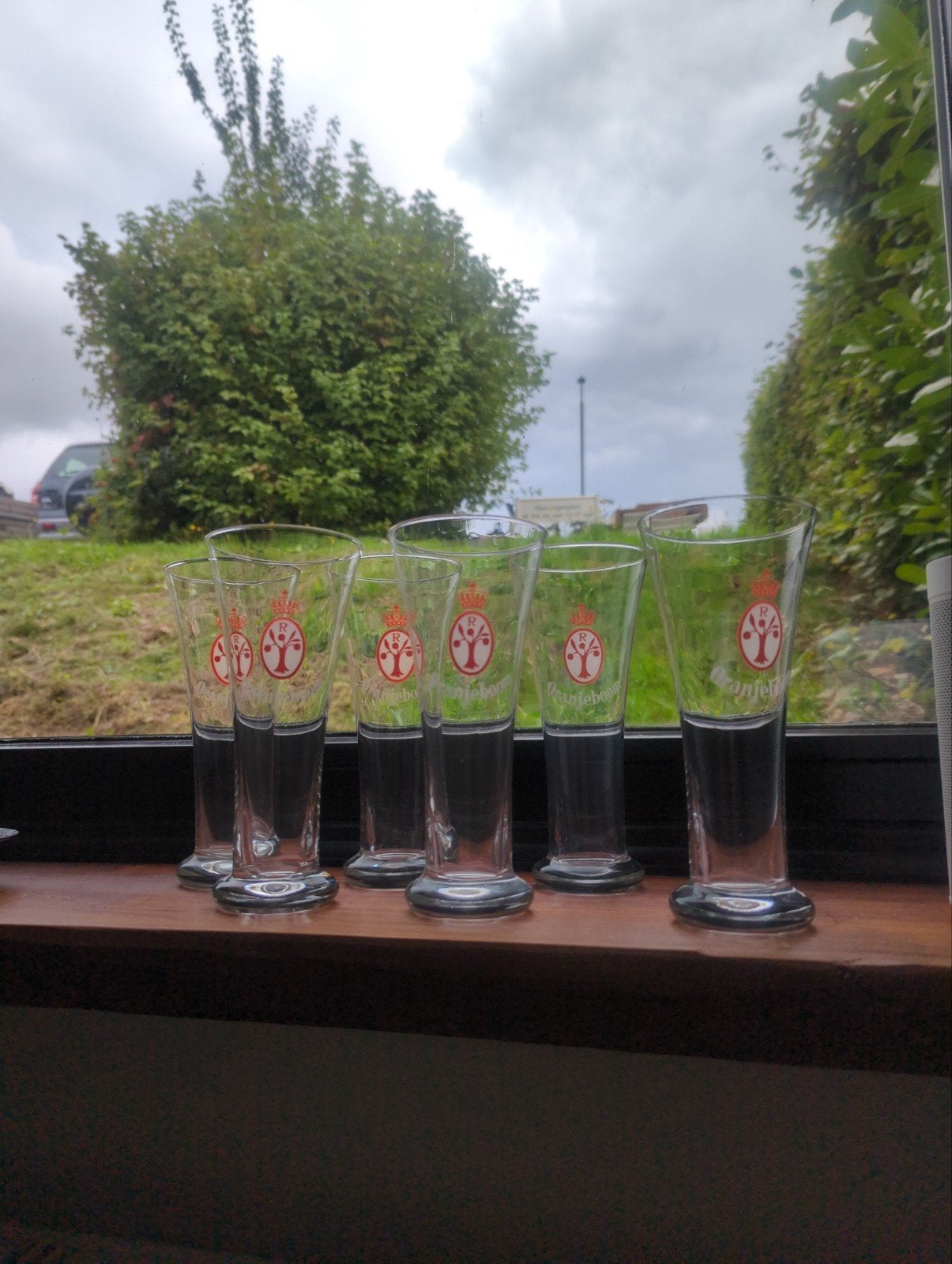 Oranjeboom set 6 bierglazen (1958), Verzamelen, Ophalen of Verzenden, Glas of Glazen, Oranjeboom