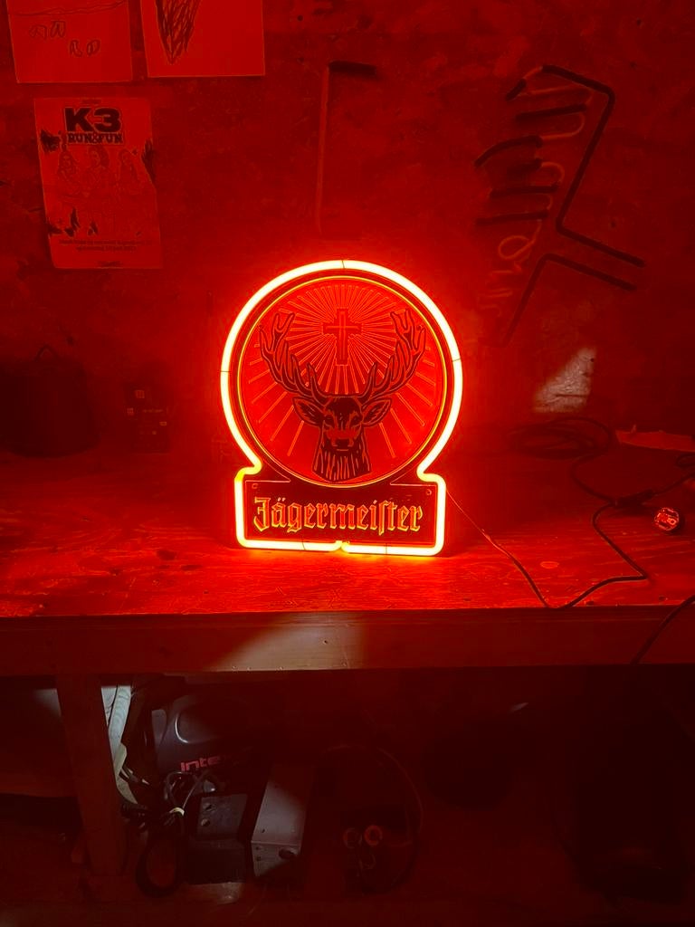 Jagermeister neon, Ophalen, Zo goed als nieuw, Lichtbak of (neon) lamp