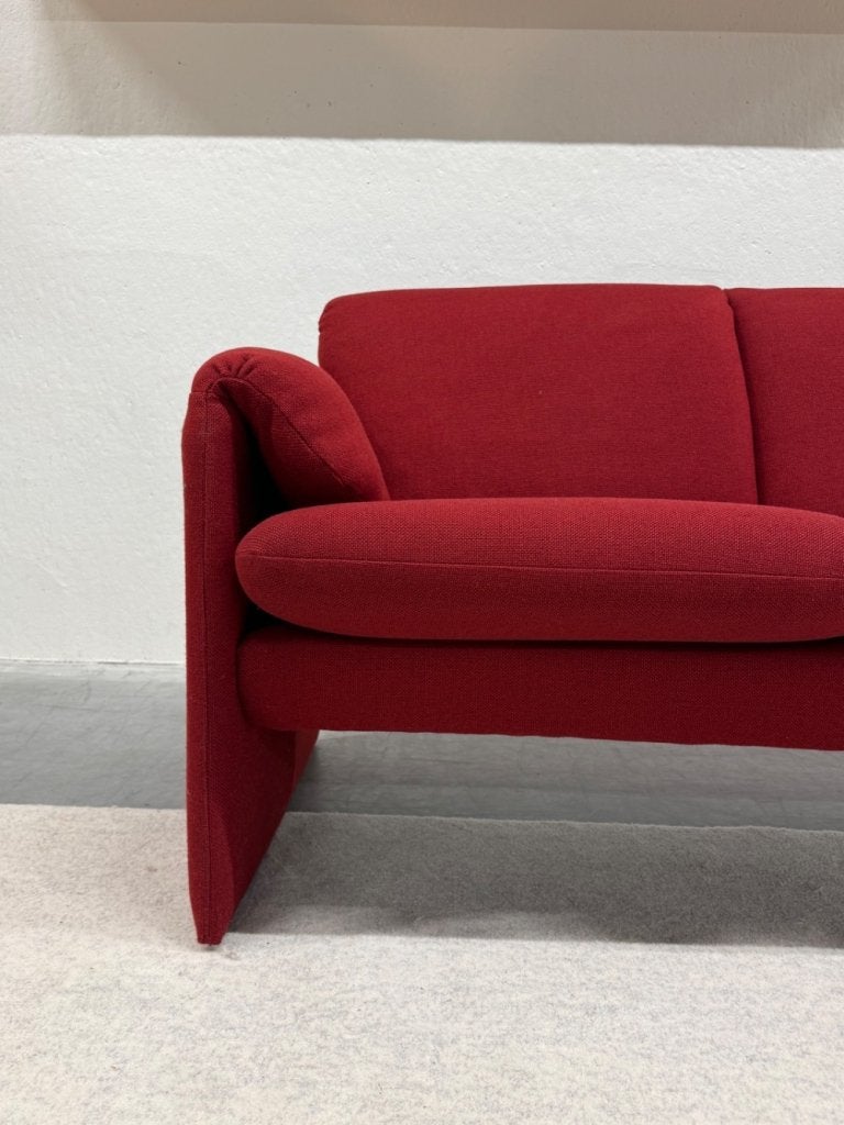 Leolux Bora Bora 3 Zits Bank rood stof wolstof, Leolux, Info@leolux.nl, Driepersoons, 75 tot 100 cm
