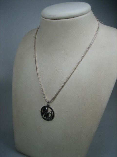 Zilveren Sterrenbeeld Waterman met ketting uit ca.1962, Verzenden, Zo goed als nieuw, Zilver, Overige kleuren