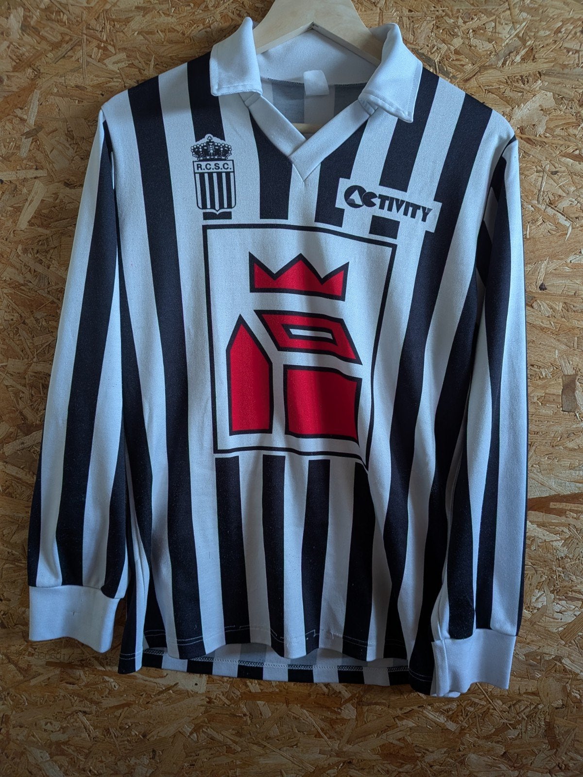 RCS Charleroi 1995-96 Home shirt Longsleeve ASLK vintage, Maat S, Ophalen of Verzenden, Gebruikt, Shirt