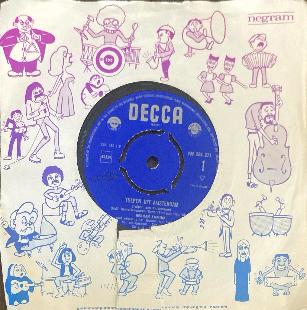 Herman Emmink, Tulpen uit Amsterdam, Gebruikt, Voor 1960, 7 inch, Single