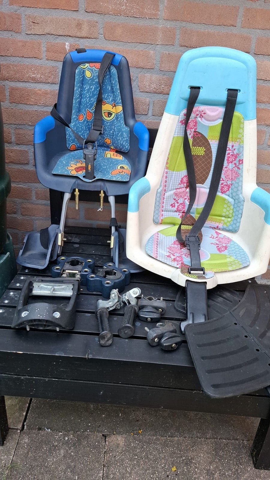 Fietsstoeltjes voor voorop en achterop, Ophalen, Gebruikt