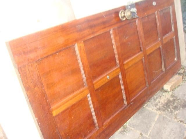 Buitendeur met hang en sluitwerk (eiken/afgelakt), Doe-het-zelf en Verbouw, Deuren en Horren, Ophalen, Gebruikt, 80 tot 100 cm