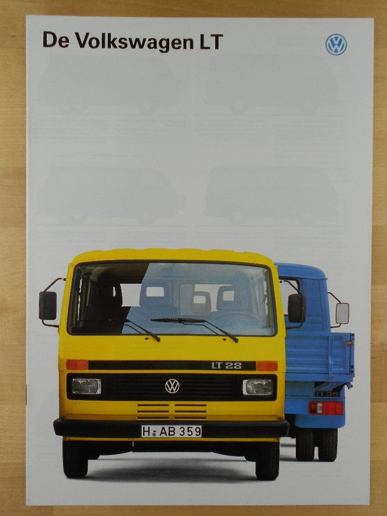 Volkswagen LT Brochure 1986, Volkswagen, Ophalen of Verzenden, Zo goed als nieuw, Volkswagen