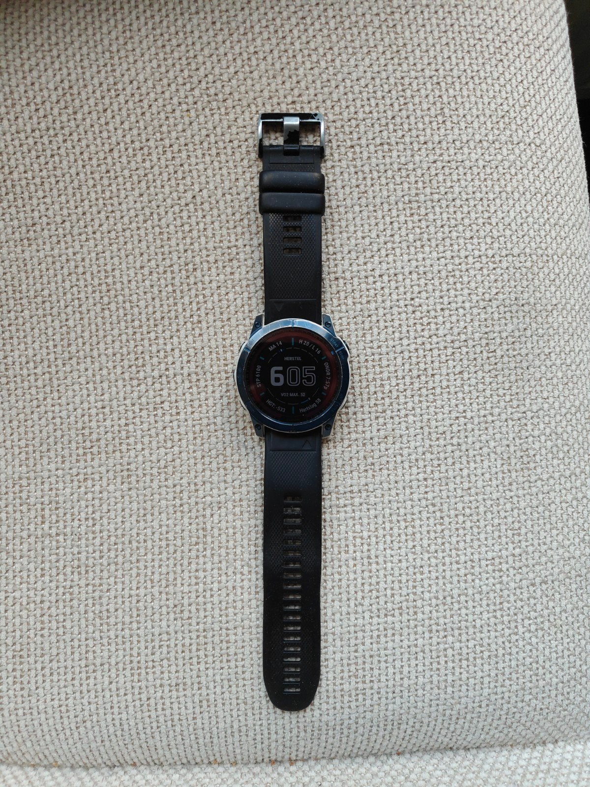 Garmin Fenix 7X Solar Saffier 51MM, Overige merken, Gebruikt, Polshorloge, Kunststof