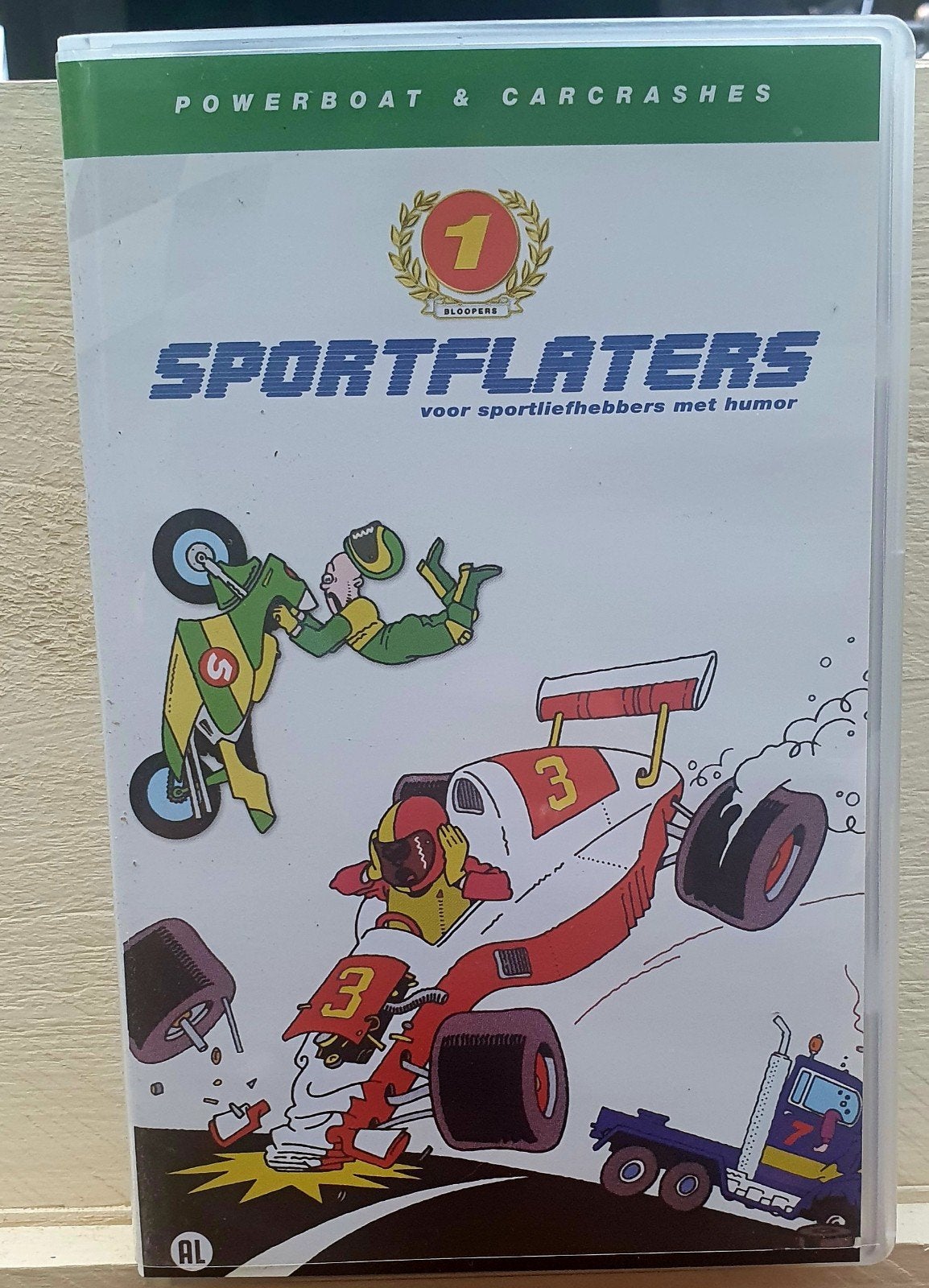 Sportflaters VHS - Powerboat & Carcrashes Bloopers, Alle leeftijden, Ophalen of Verzenden, Gebruikt, Overige genres