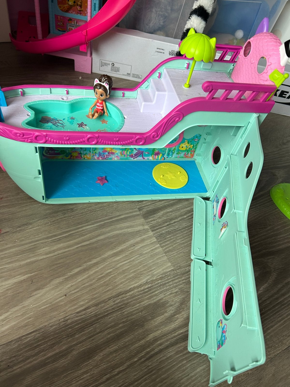 Gabby's Poppenhuis Zeemeermin Schip met Gabby pop, Ophalen of Verzenden, Gebruikt, Overige typen