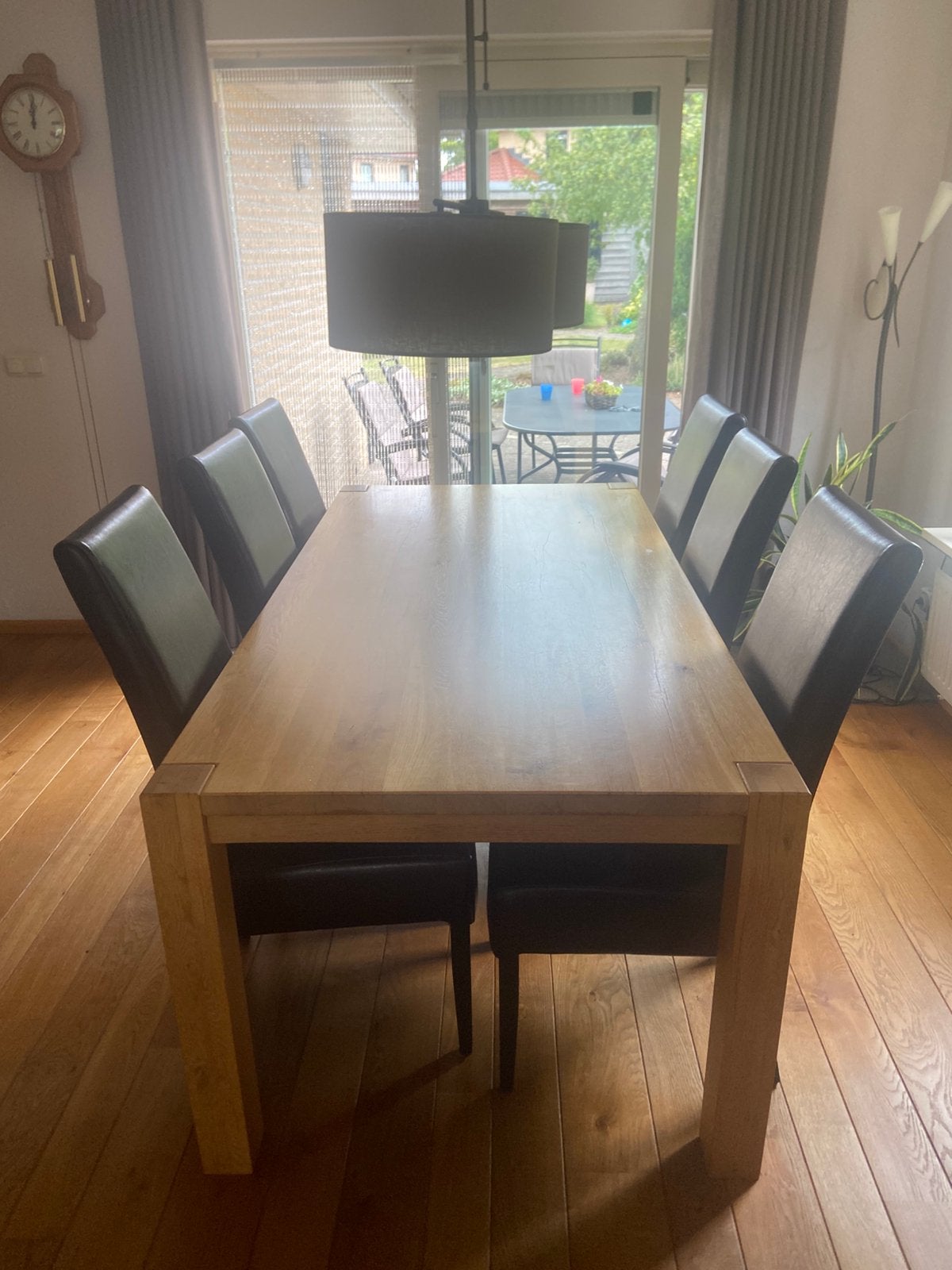 Te koop nette tafel en 6 stoelen, Huis en Inrichting, Ophalen, Zo goed als nieuw, 4 tot 6 stoelen