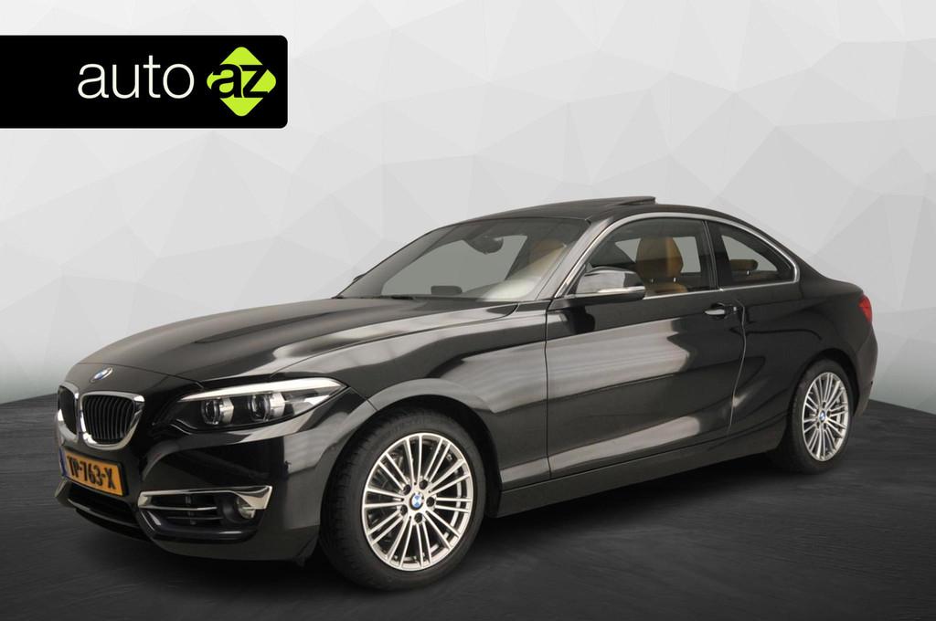 BMW 2 Serie Coupé 218i Automaat / Schuifdak / Leder / Sport, Auto's, BMW, Automaat, 4 stoelen, Zwart, 3 cilinders