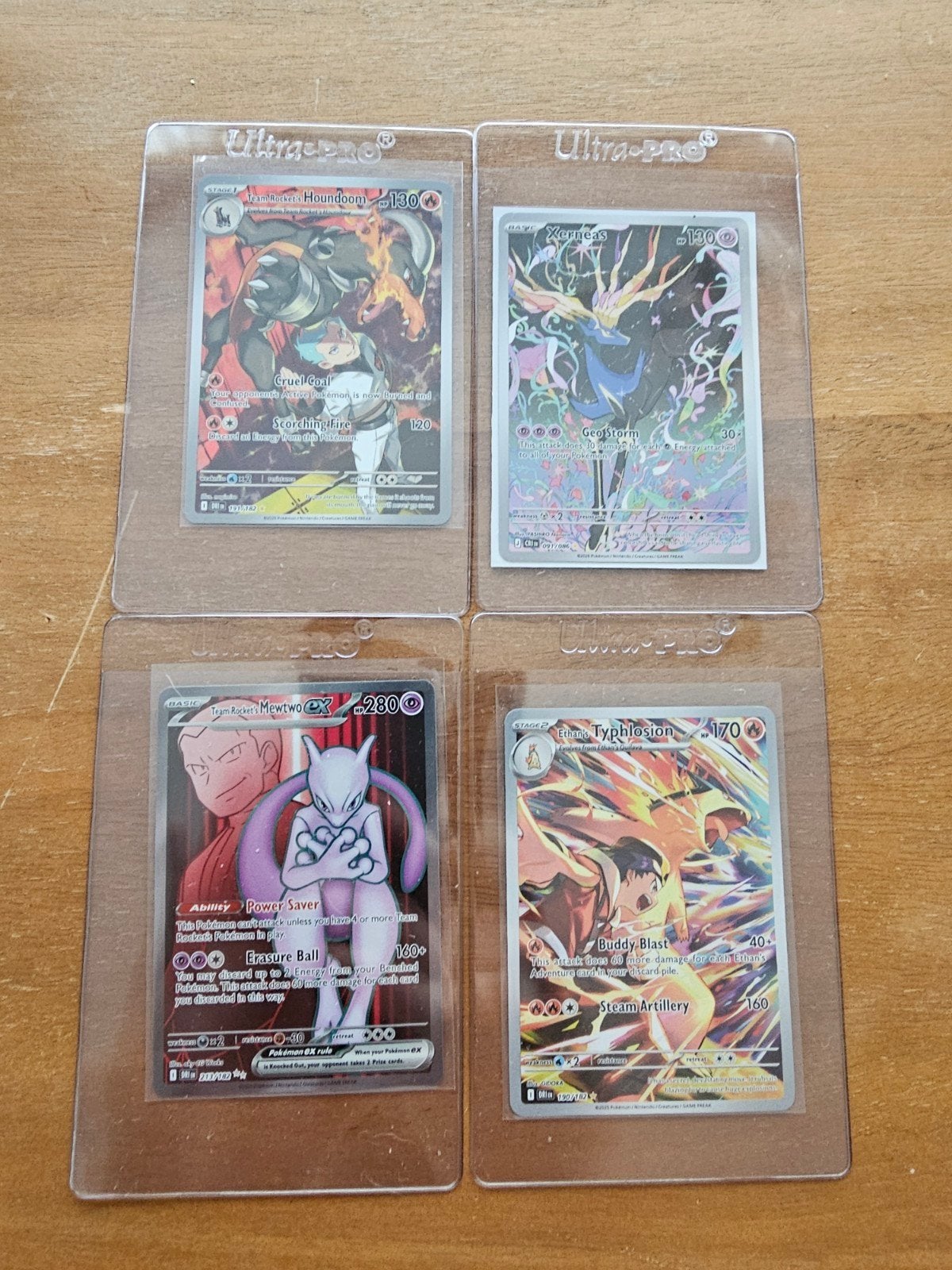 Pokémon Kaarten: Houndoom, Xerneas, Mewtwo, Typhlosion, Ophalen of Verzenden, Zo goed als nieuw, Meerdere kaarten