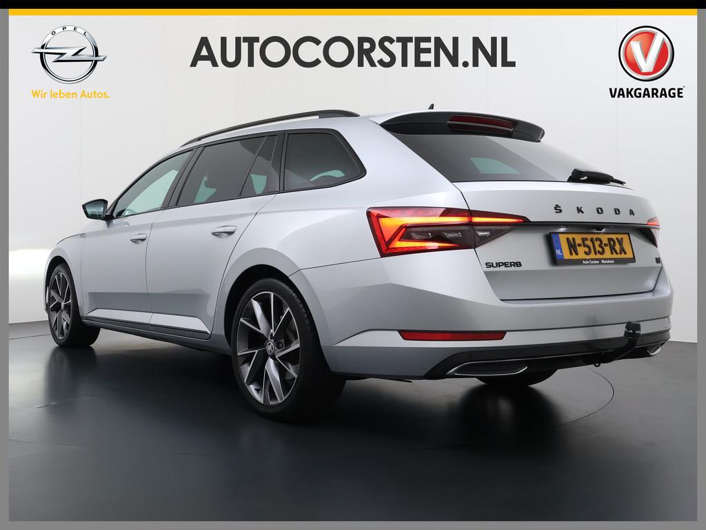 Skoda Superb Combi T218PK iV PHEV AUT-6 Sportline BS Leer/Al, Gebruikt, 4 cilinders, Hybride Elektrisch/Benzine, 1600 kg