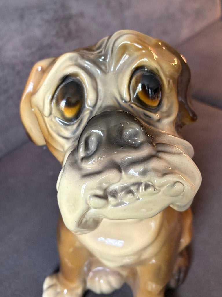 Vintage Keramieken Hond Beeldje - Bulldog, Verzamelen, Ophalen, Zo goed als nieuw, Overige typen