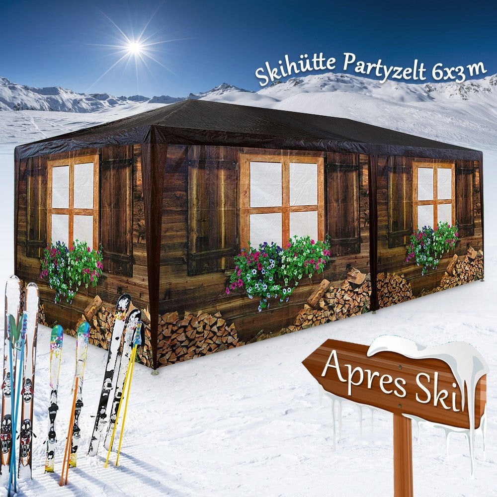 Robuuste Waterdichte Paviljoen Blokhut-Motief 3x6m, Ophalen of Verzenden, Nieuw, 5 tot 8 meter, Partytent