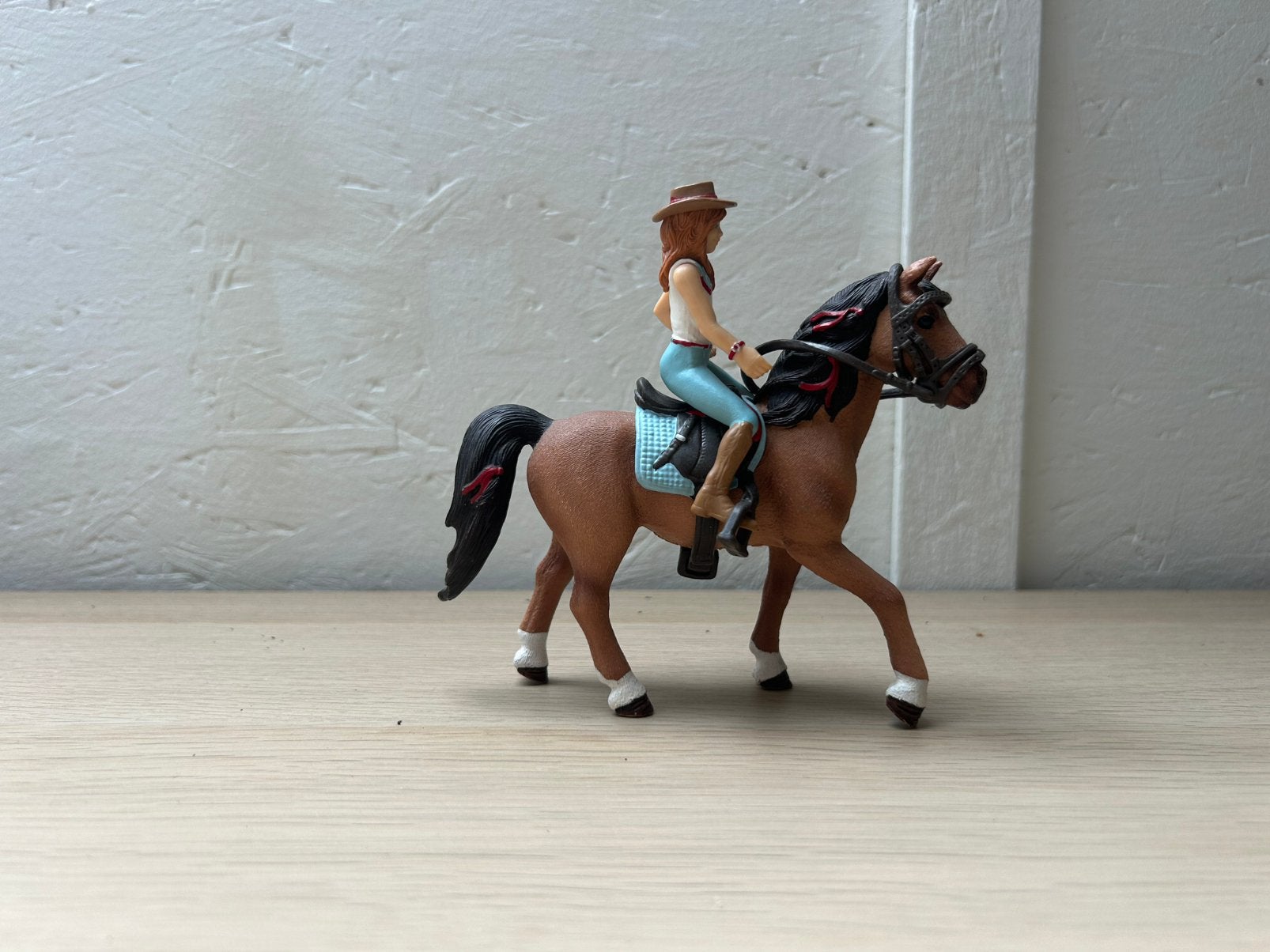 Schleich cowboy set, Ophalen of Verzenden, Zo goed als nieuw, Paard, Beeldje of Figuurtje