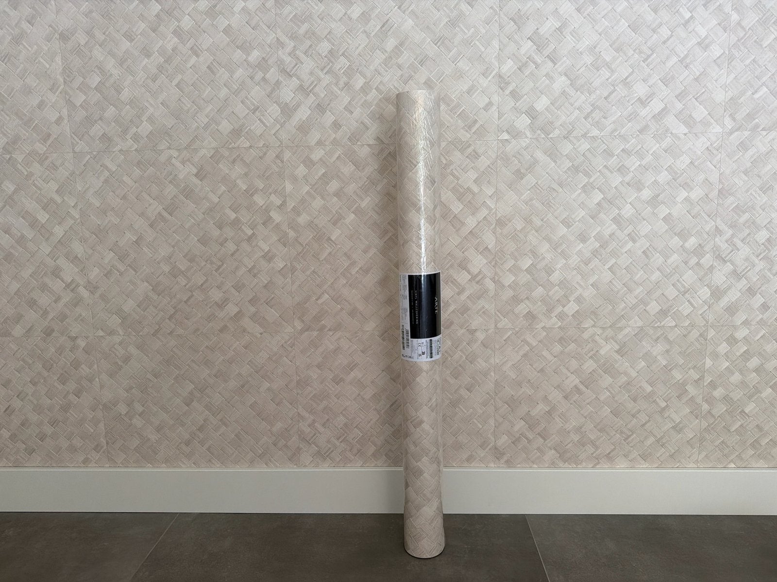 Arte Vinyl Behang - Beige met Patroon Pandan, Huis en Inrichting, Stoffering | Behang, Ophalen, Structuur, Modern, Vinylbehang