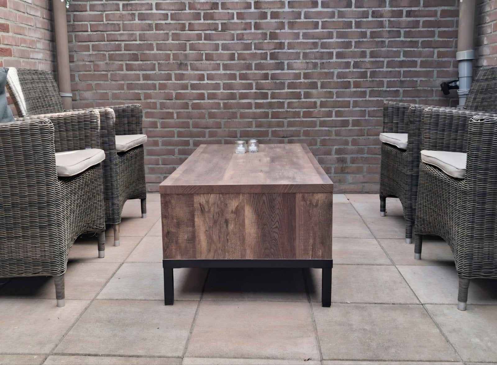 Salontafel met lade, Ophalen