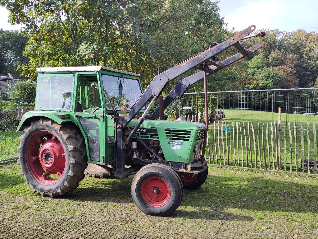 Deutz D6206 met voorlader, cabine en kenteken, Ophalen, 2500 tot 5000, Tot 80 Pk, Gebruikt