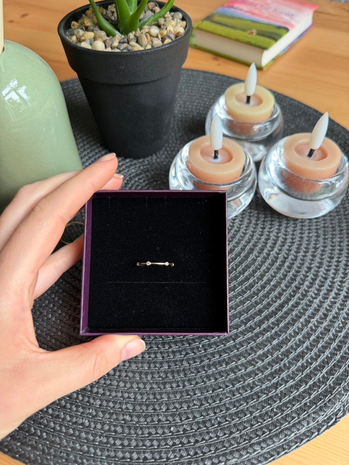 Tov Essentials ring 14 karaat bezel, Met kristal, 20 of groter, Ophalen of Verzenden, Zo goed als nieuw