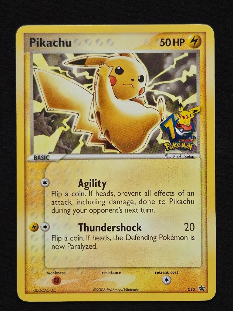 Pikachu 10th anniversary Journey Across America #2, Ophalen of Verzenden, Zo goed als nieuw, Losse kaart