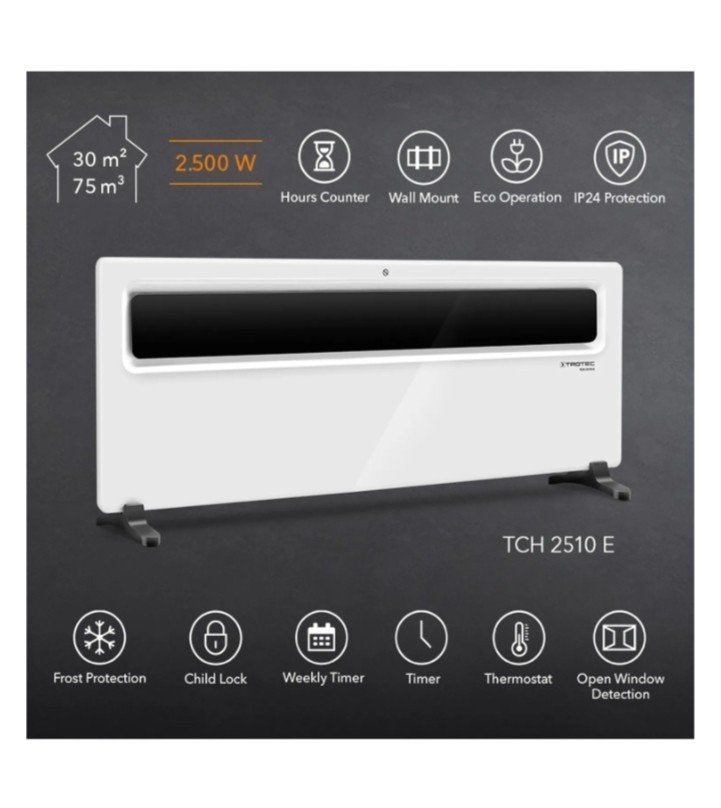 Trotec TCH 2510 E Convector Kachel - Bedieningspaneel los, 30 tot 80 cm, Gebruikt, Kachel, Ophalen of Verzenden