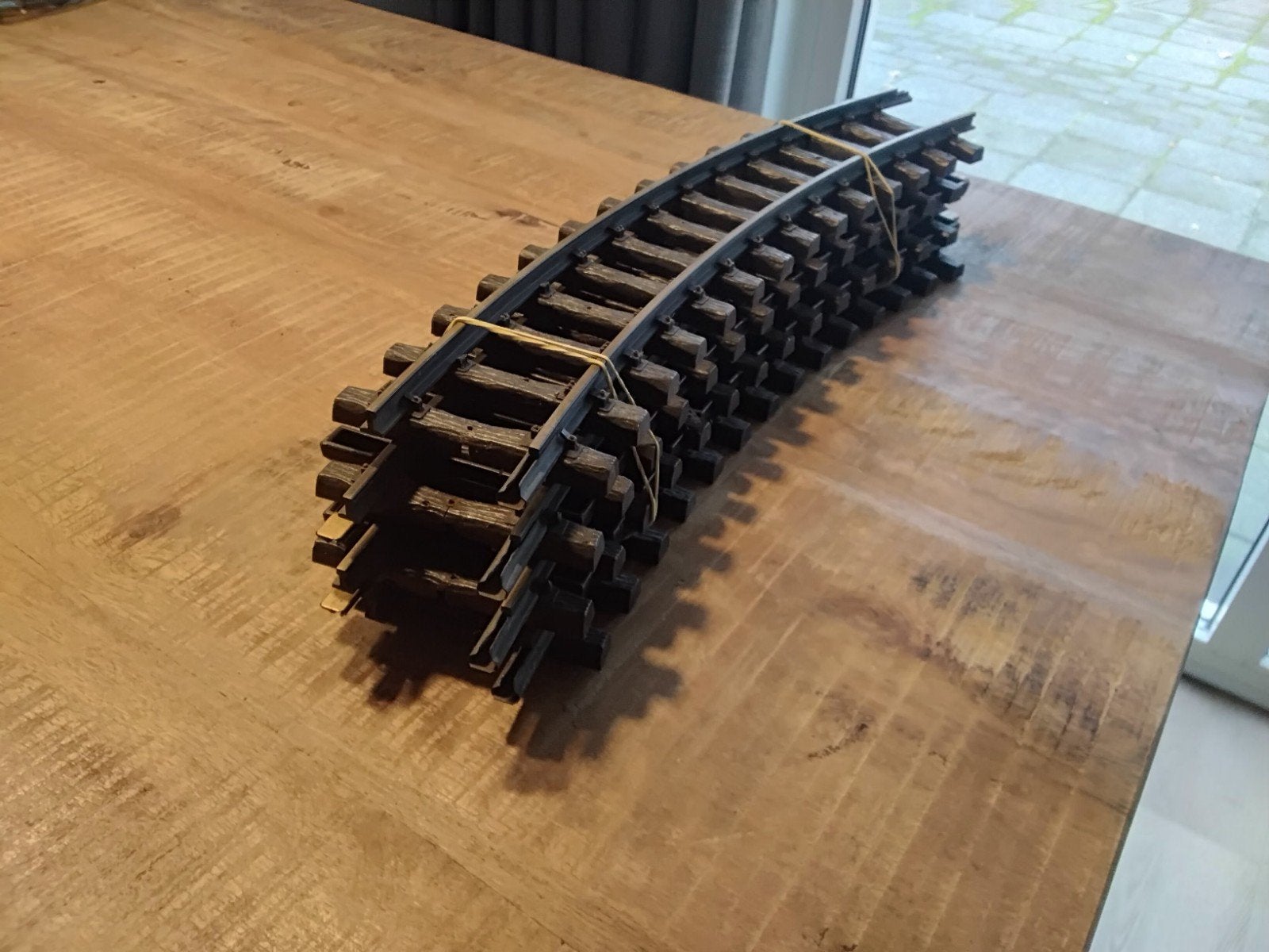 LGB gebogen rails - 6 stuks, Ophalen, Wisselstroom, Gebruikt, Rails
