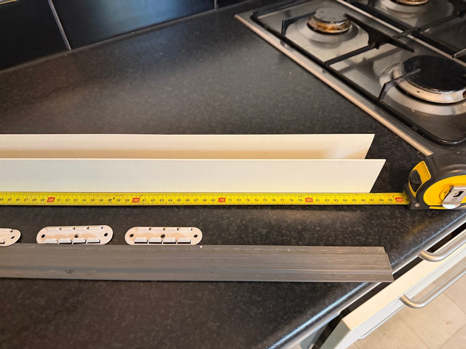 Boven- en onderrail hordeur 87 cm, Ophalen, 80 tot 100 cm, Hordeur, Nieuw