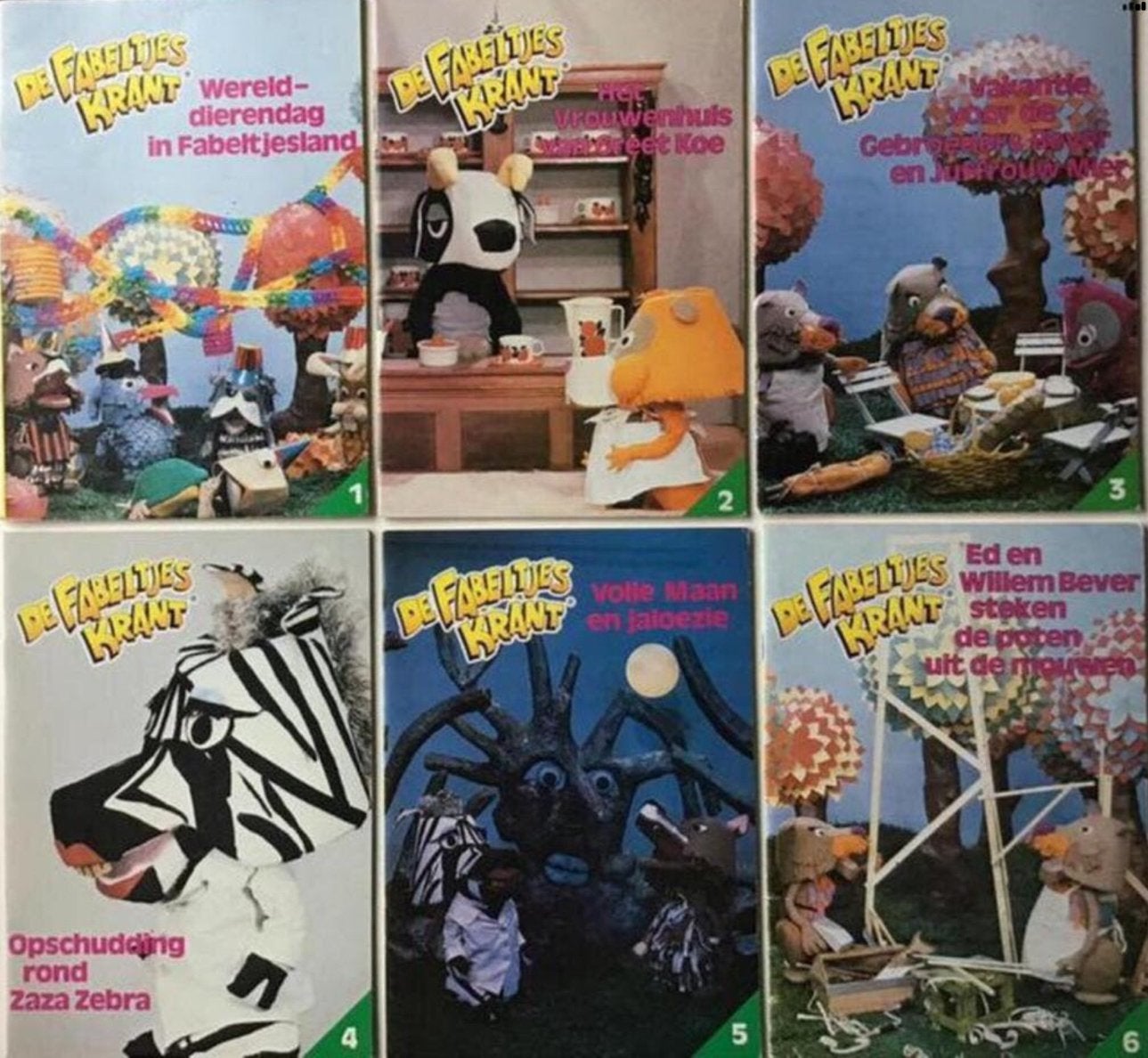 Complete serie De Fabeltjeskrant boekjes (6x) - ZGAN, Ophalen of Verzenden, Zo goed als nieuw, Tv, Overige typen