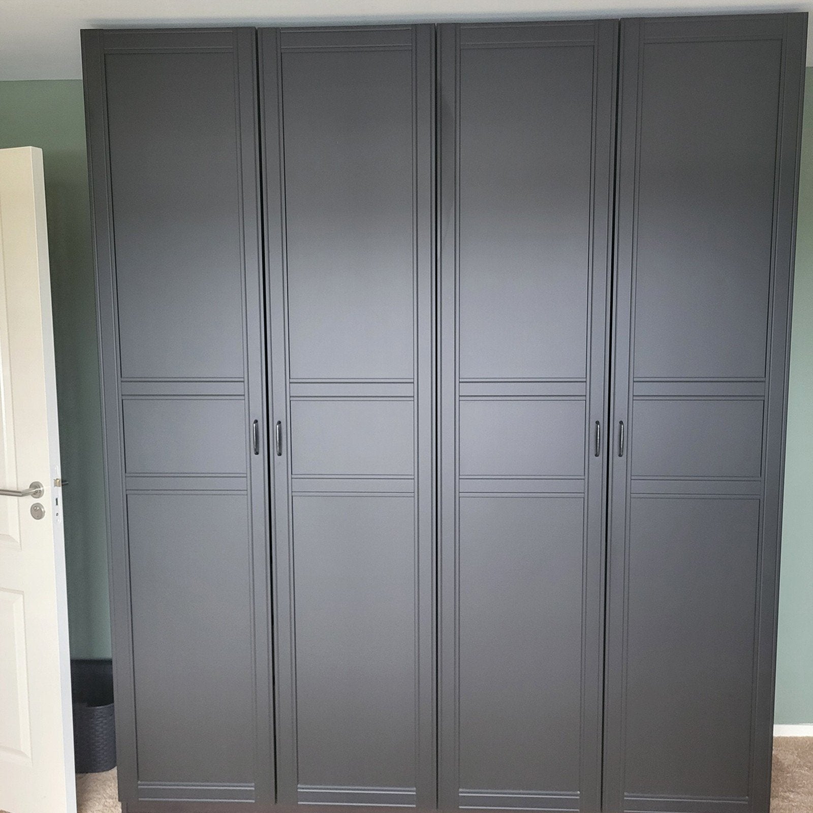 Grote zwarte ikea pax kast, Met deur(en), Gebruikt, 200 cm of meer, Ophalen of Verzenden