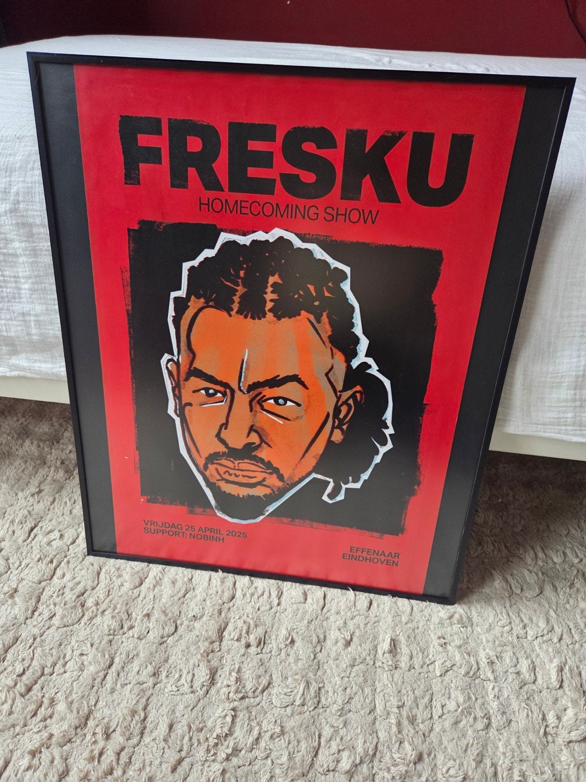 Unieke FRESKU poster in mooie lijst, Ophalen of Verzenden, Reclamebord