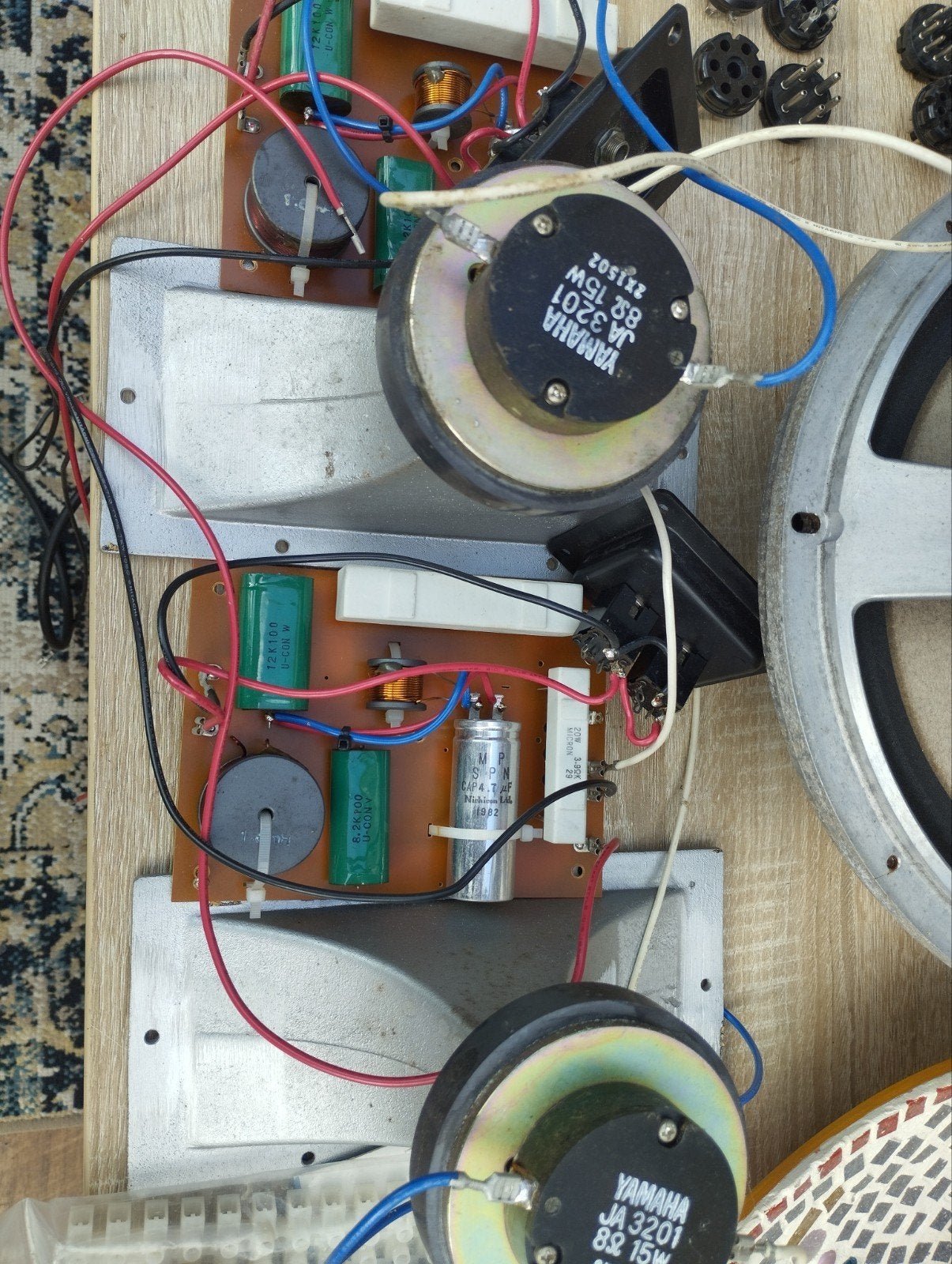 2 sets Yamaha hoorns en speakers incl. scheidingsfilter, Audio, Tv en Foto, Ophalen, Gebruikt, Overige typen, Yamaha