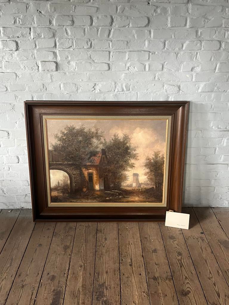 Schilderij Naïck Gilgert kunstwerk landschap Gerard Nijland, Antiek en Kunst, Kunst | Schilderijen | Klassiek, Ophalen